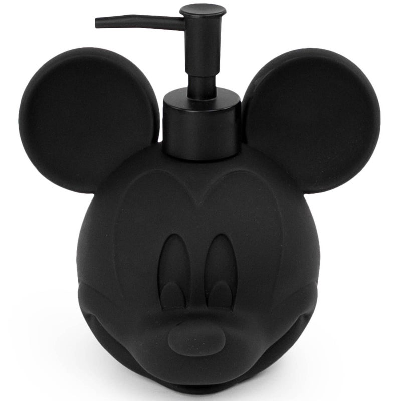 Jay Franco Disney Mickey Mouse Soap Dispenser - Black Resin Lotion Pump - Bathroom DÃ©cor - Image 1