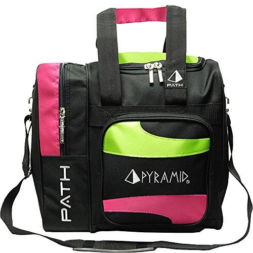 Pyramid Path Deluxe Single Tote - Hot Pink/Lime Green - Image 1