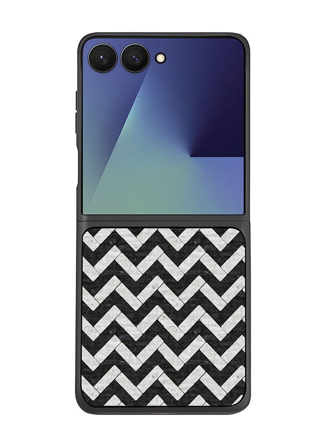 Stylizedd For Samsung Galaxy Z Flip7 Case,Slim fit Camera Protection, Shockproof Thin Phone cover  - Chevron Tiles