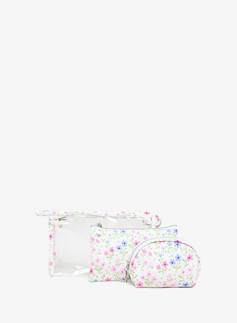 3 Pack Cosmetic Pouch Set