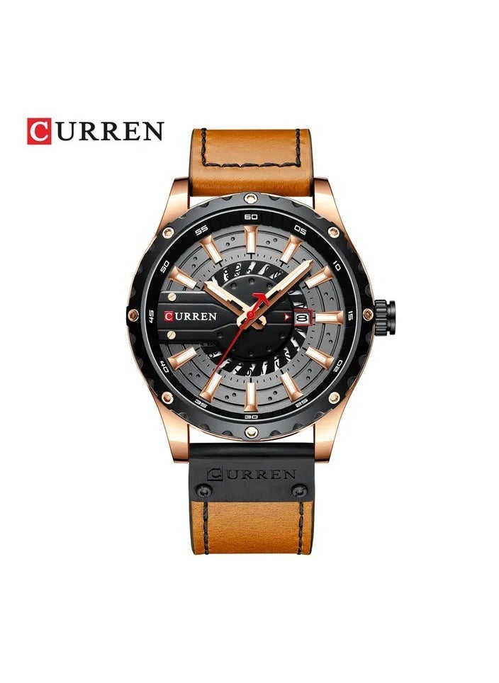 CURREN 8374 Original Brand Leather Straps Wrist Watch For Men - pzsku/ZF873BDDA933C4D3F78B7Z/45/_/1696356779/f51b4f52-a91d-4e33-88e1-0366e0787d71