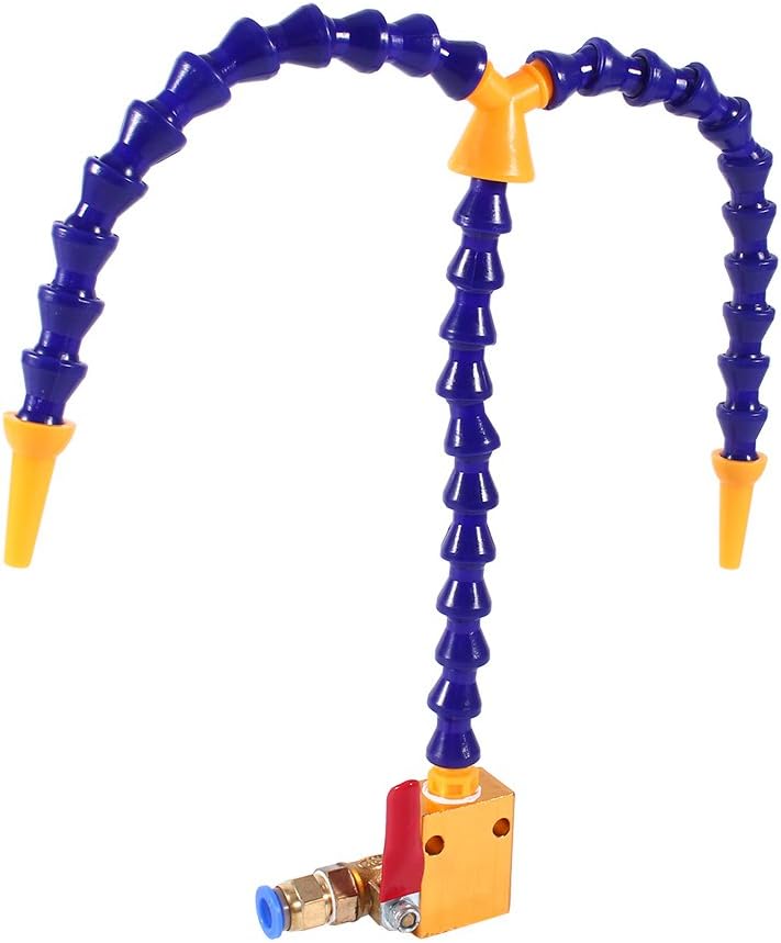 CNC Lathe Cooling Spray System with Adjustable Nozzle for 8mm Air Pipe Brass Metal Plastic - Image 5