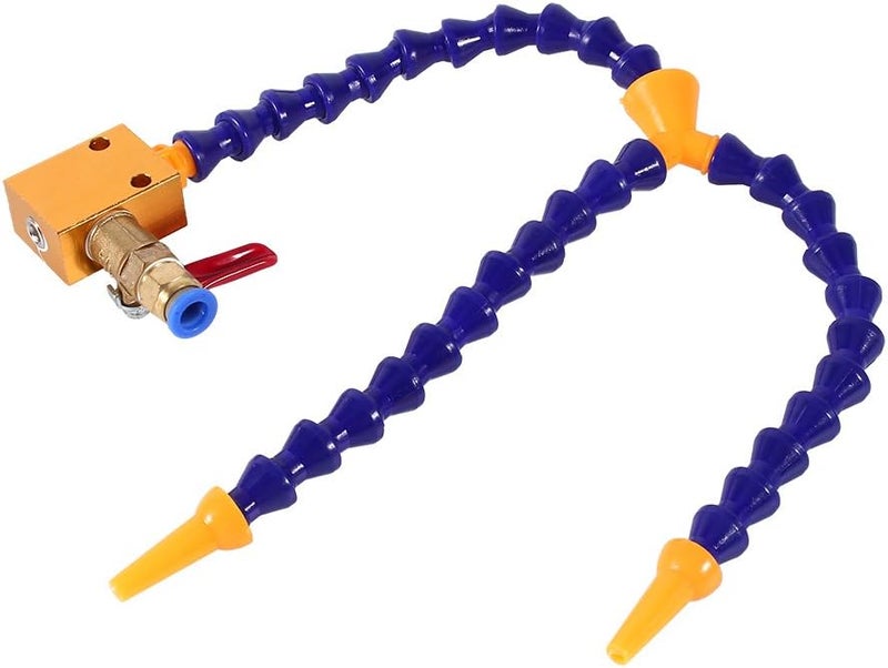 CNC Lathe Cooling Spray System with Adjustable Nozzle for 8mm Air Pipe Brass Metal Plastic - Image 1