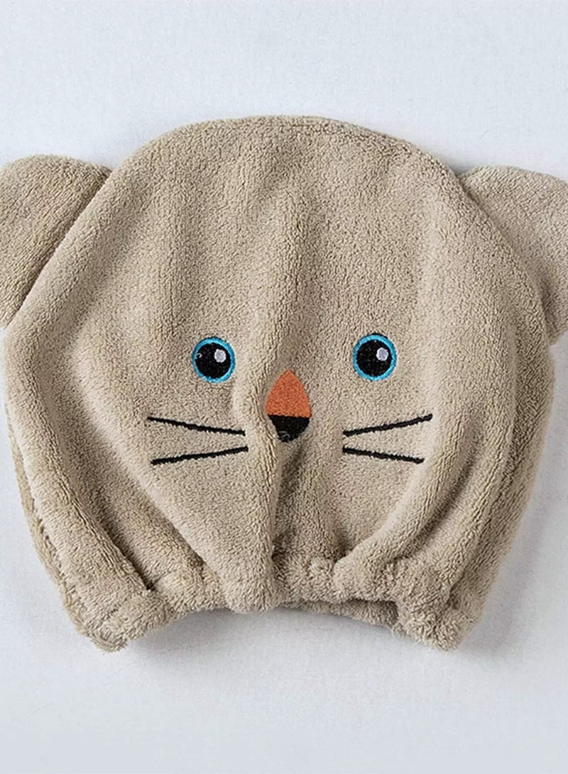 1pc Cartoon Bear Design Dry Hair Cap - Image 5