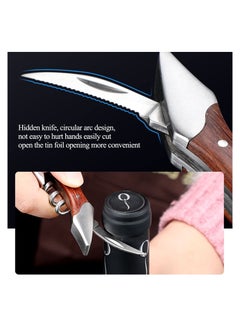SYOSI Corkscrew For Waiter With Vegan Leather Sheath Professional Grade Patented Spring Lever Easy Opening Foil Cutter Bottle Opener  - Image 3