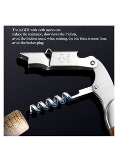 SYOSI Corkscrew For Waiter With Vegan Leather Sheath Professional Grade Patented Spring Lever Easy Opening Foil Cutter Bottle Opener  - Image 4