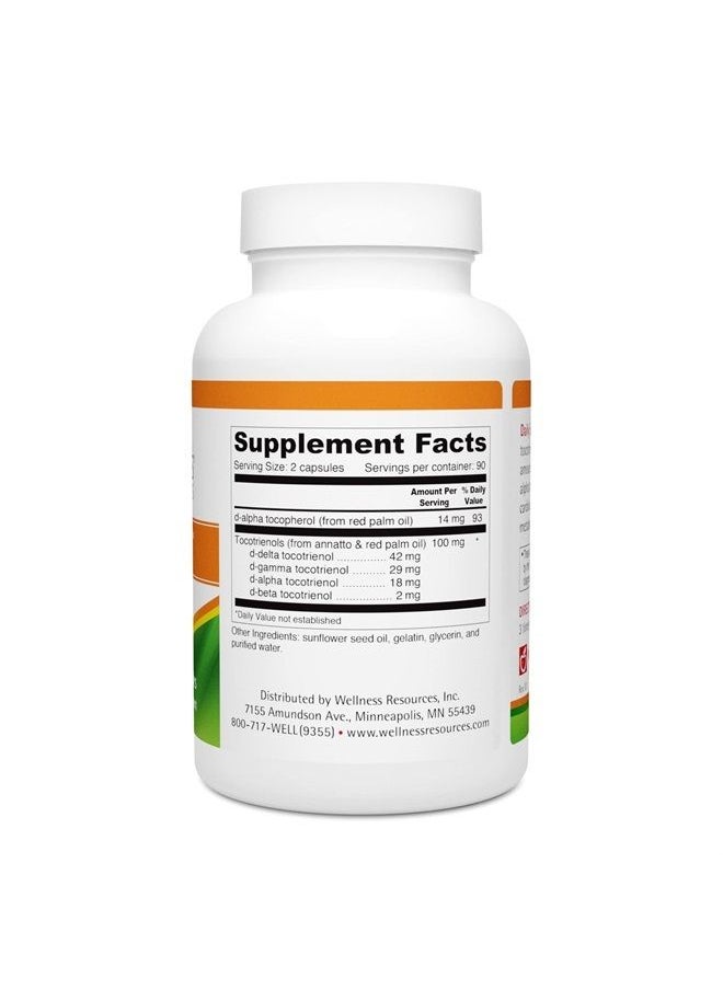 Daily Super E - Superior Full Spectrum Tocotrienols - High in Gamma, Delta, and Alpha (180 Capsules)