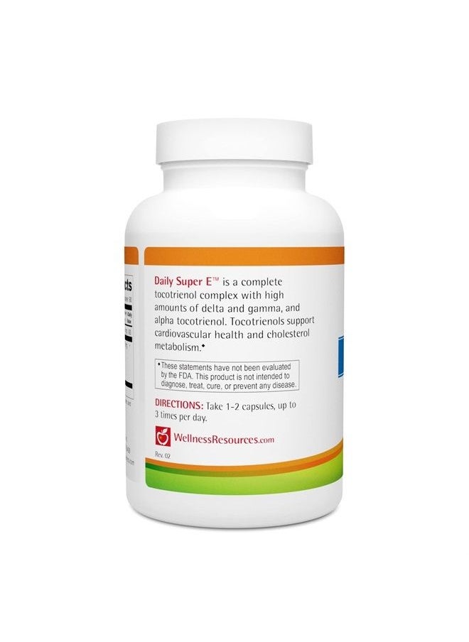 Daily Super E - Superior Full Spectrum Tocotrienols - High in Gamma, Delta, and Alpha (180 Capsules)