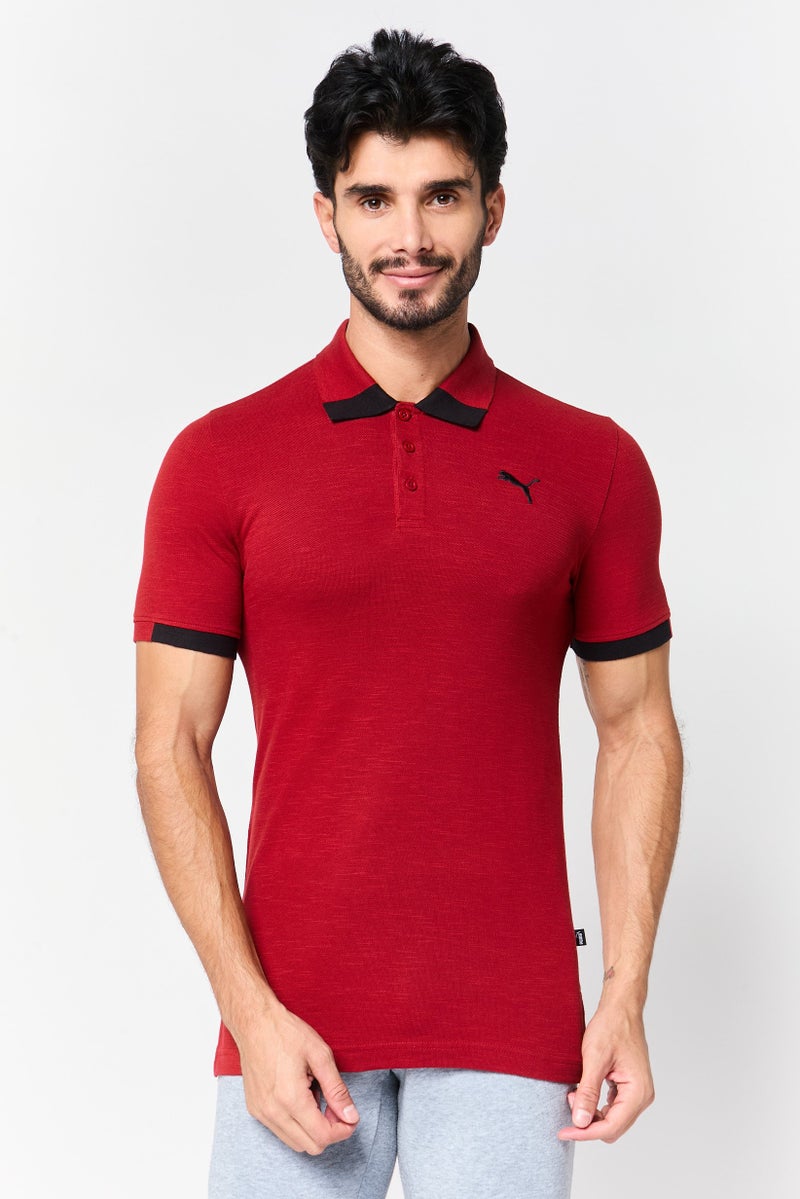 PUMA Men Sportswear Fit Short Sleeve Outdoor Polo Shirt, Red - Image 1