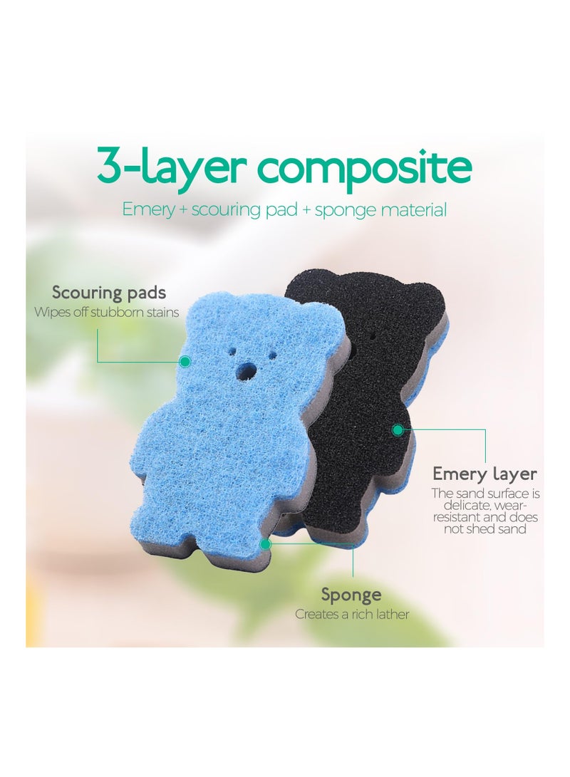 SOLARAE Kitchen Cleaning Sponges, 24 Pack Cute Cleaning Sponges for Dishes Non-Scratch Scrub Sponges, Dual Sided Reusable Odor-Free Dish Sponge for Household Cleaning Travel Bathroom, Individually Wrapped - Image 4