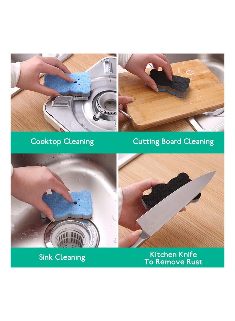 SOLARAE Kitchen Cleaning Sponges, 24 Pack Cute Cleaning Sponges for Dishes Non-Scratch Scrub Sponges, Dual Sided Reusable Odor-Free Dish Sponge for Household Cleaning Travel Bathroom, Individually Wrapped - Image 5