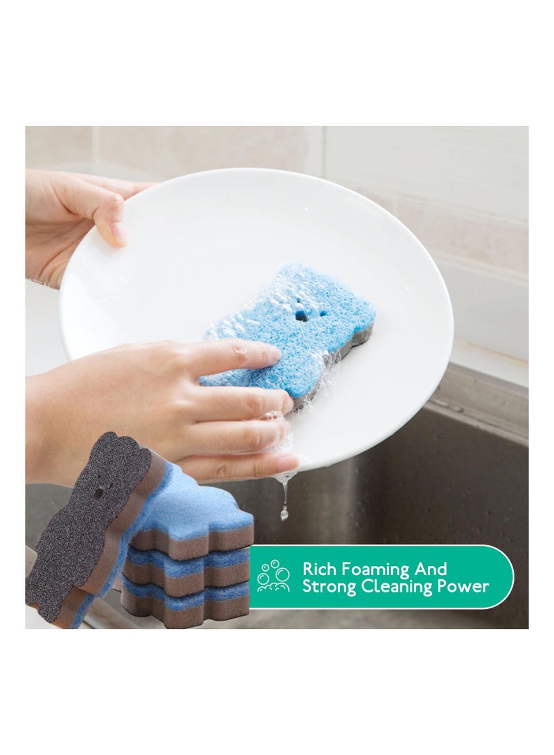 SOLARAE Kitchen Cleaning Sponges, 24 Pack Cute Cleaning Sponges for Dishes Non-Scratch Scrub Sponges, Dual Sided Reusable Odor-Free Dish Sponge for Household Cleaning Travel Bathroom, Individually Wrapped - Image 2