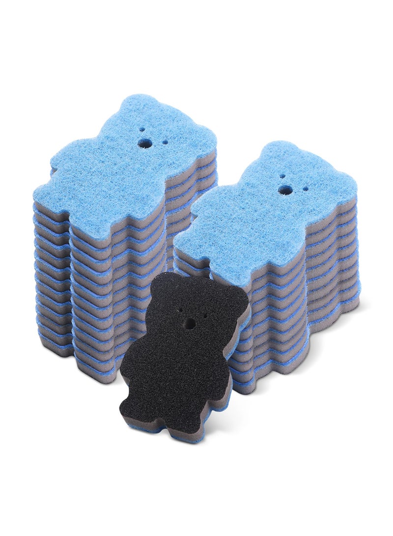 SOLARAE Kitchen Cleaning Sponges, 24 Pack Cute Cleaning Sponges for Dishes Non-Scratch Scrub Sponges, Dual Sided Reusable Odor-Free Dish Sponge for Household Cleaning Travel Bathroom, Individually Wrapped - Image 1