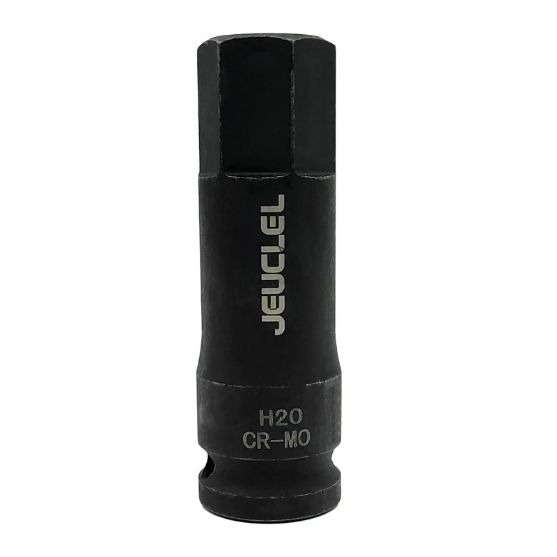 JEUCLEL 20mm Hex Impact Bit Socket, H20 1/2-Inch Impact Drive Allen Socket, Cr-Mo Steel Lengthen Hex Screwdriver Socket Adapter - Image 1