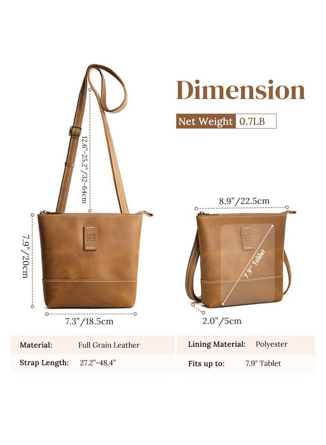 S-ZONE Leather Crossbody Bags for Women Small Over the Shoulder Purses and Handbags Trendy - Image 3