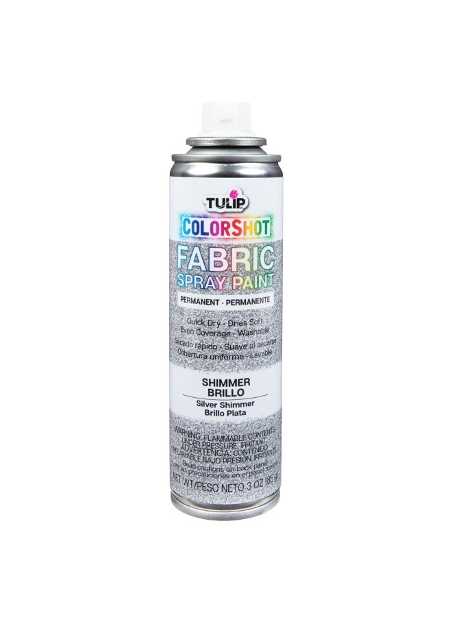 Tulip Colorshot Instant Fabric Color 3Oz. Silver Shimmer - pzsku/ZF874390BD6B68EF25898Z/45/_/1720035668/bd0f568f-1ce3-4657-9811-9d1a1b75dadd