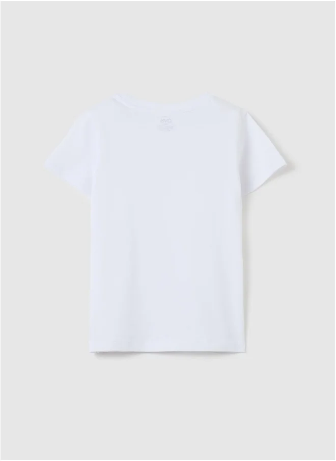 Ovs Organic cotton T-shirt with round neck