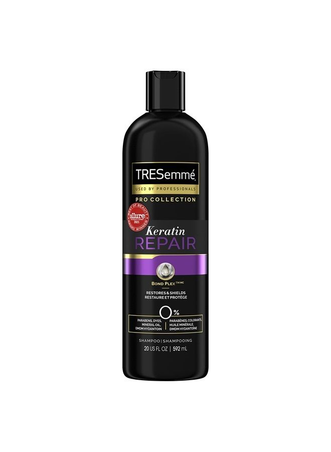 TRESemmé Shampoo for Damaged Hair Keratin Repair Restores and Shields Hair from Damage 20 oz - Image 1