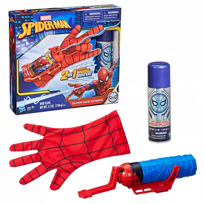 Marvel Spider-Man Super Web Slinger, 2-In-1 Shoots Webs or Water, Web Shooter Toy, Role-Play Toys, 5 Year Old Boys and Girls and Up (Amazon Exclusive) - Image 1