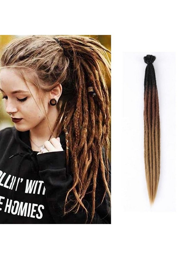الآنسة ليرين - وصلات شعر MISS LIRENN® Dreadlock سميكة بطول 24 بوصة SE مصنوعة من شعر صناعي كروشيه بنمط الهيب هوب للنساء والرجال (6 ضفائر)، متعددة الألوان (Multicolor1) - Image 1