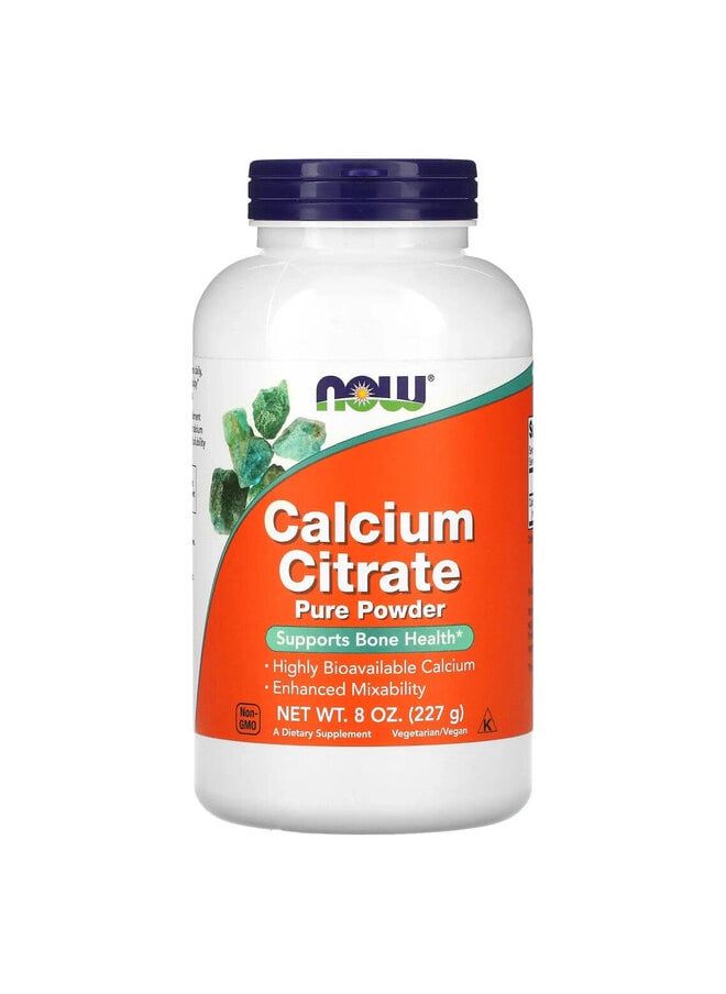now Calcium Citrate, Pure Powder, 8 oz (227 g)  - Image 1