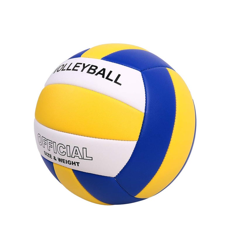 PECOGO Volleyball Size 5 PU Leather Soft Indoor Outdoor Volleyballs Sports Training Game Play Ball for Beginner, Teenager, Adult, 8.2 - Image 2