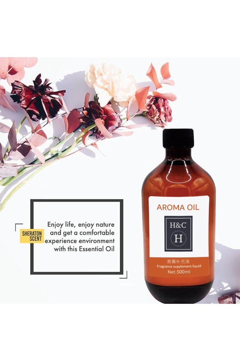 H&C Aroma essential oil suitable for use as a diffuser oil 500ml with the scent of green tea - Image 1