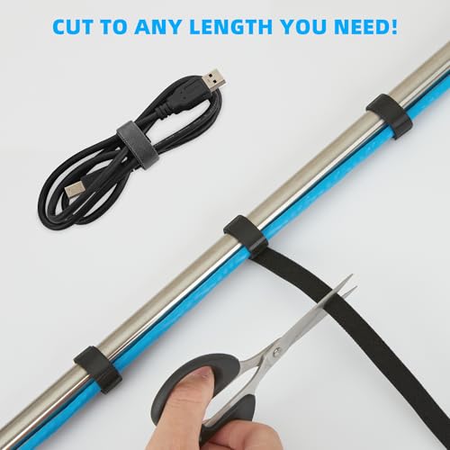 NBTORCH 50 ft x 1/2 inch Hook and Loop Roll, Reusable Fastening Cable Ties, Multi-Purpose Cable Management Wire Ties Cable Straps for Organizing Home, Office and Data Centers - Image 3