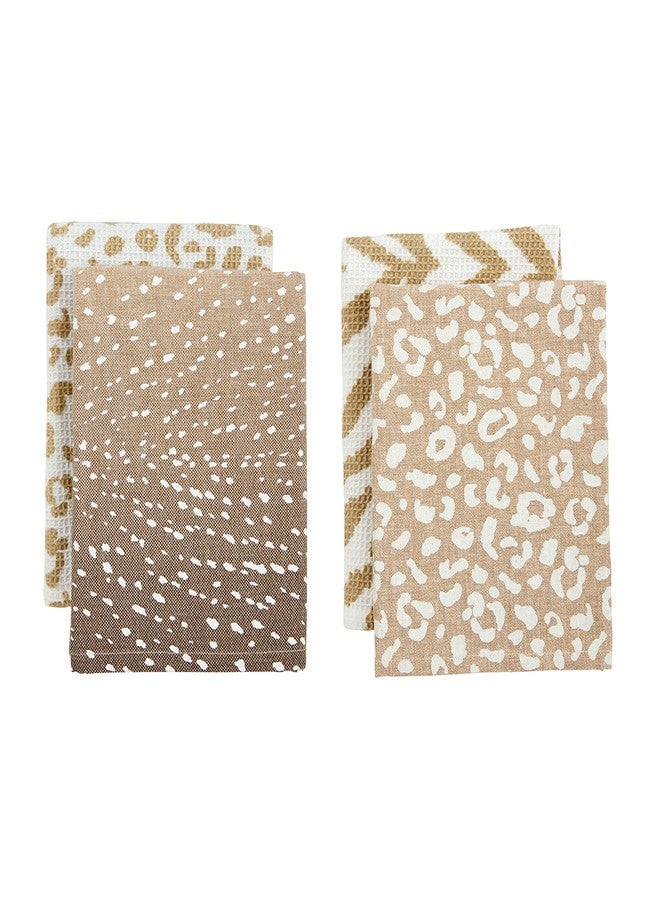 Mud Pie Leopard Towel Set, Fawn, 26" x 16.5" - Image 3