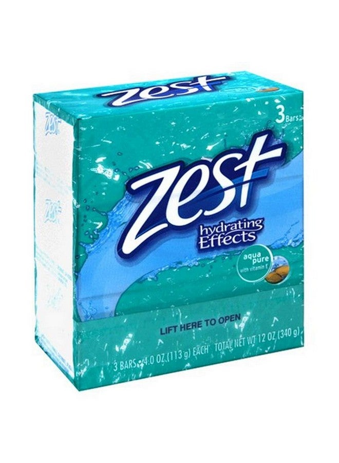 Zest 3 Bar Aqua Pure Soap, 4 oz