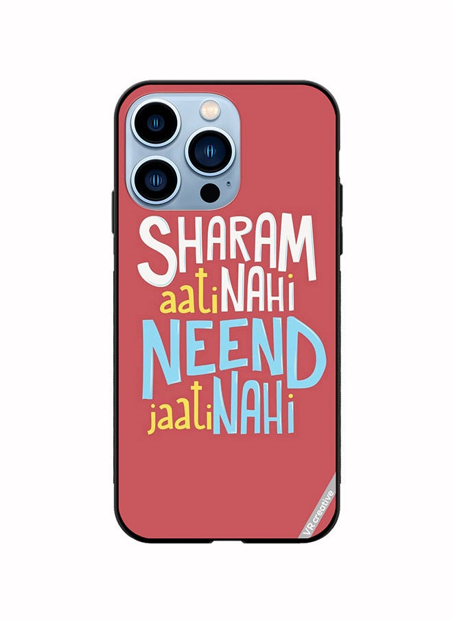 VR CREATIVE - Protective Case Cover For Apple iPhone 14 Pro Sharam Ati Nahi Design Multicolour - Image 1
