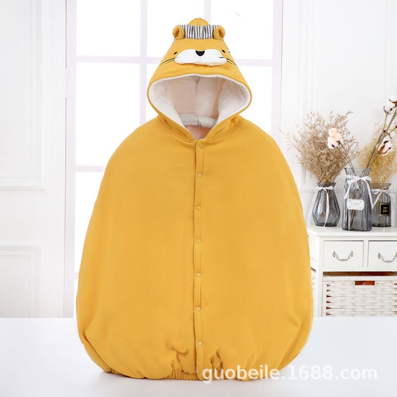 Thickened Baby Cape Poncho Toddler Windproof Coat Autumn Lion yellow