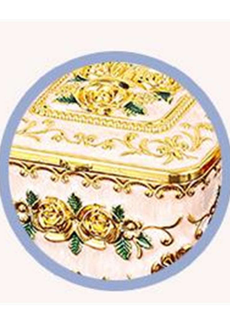 Generic - European rose jewelry box, high-end creative retro personalized home enamel dresser metal storage box - Image 1