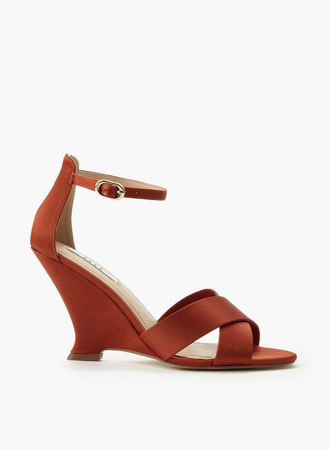 ELLE Women Cross Strap Wedge Heel Sandals - Image 3