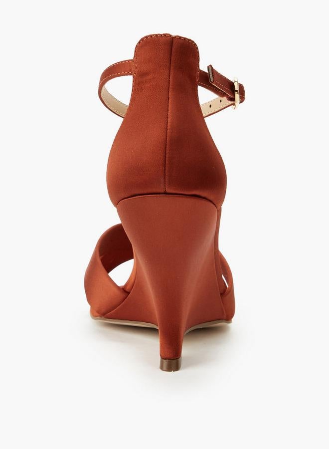 ELLE Women Cross Strap Wedge Heel Sandals - Image 5