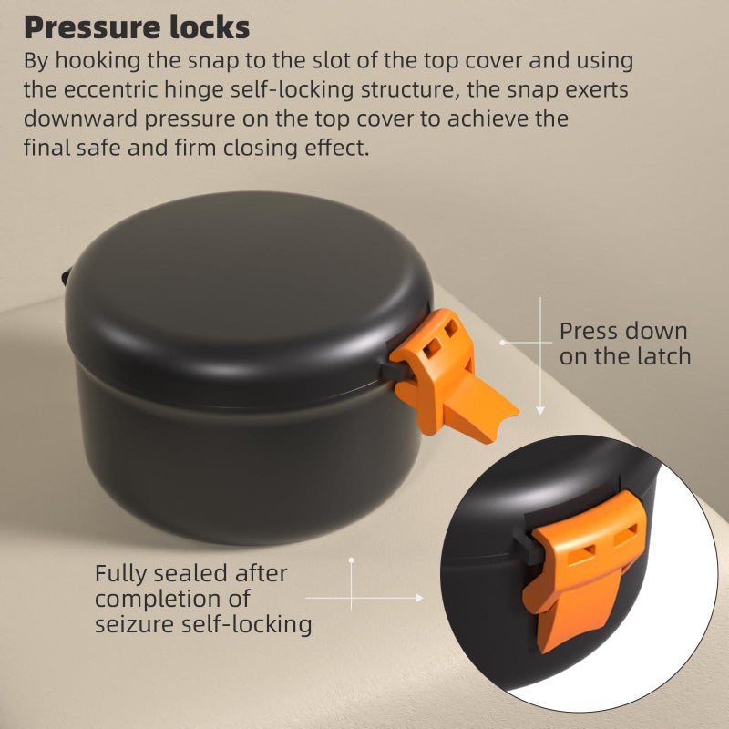 ARGOMAX Leak Proof Retainer Cleaner Case, Denture Cups for Soaking Dentures, Denture Travel Case (Black + Orange). - Image 4