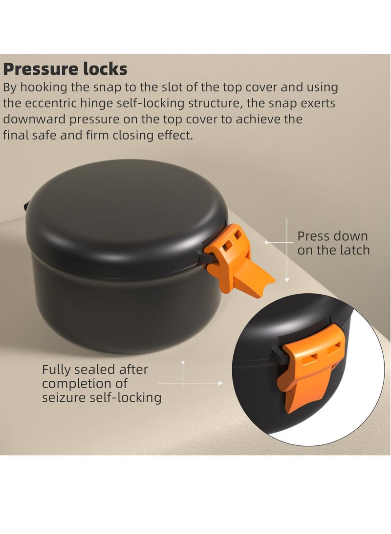 ARGOMAX ARGOMAX Leak Proof Retainer Cleaner Case, Denture Cups for Soaking Dentures, Denture Travel Case (Black + Orange).  - Image 3
