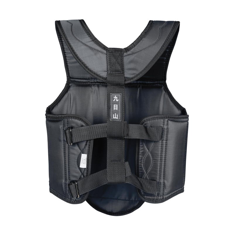 W WESING Wesing Martial Arts Muay Thai Boxing Chest Protector MMA Sanda Chest Guard (Black, XXL) - Image 5