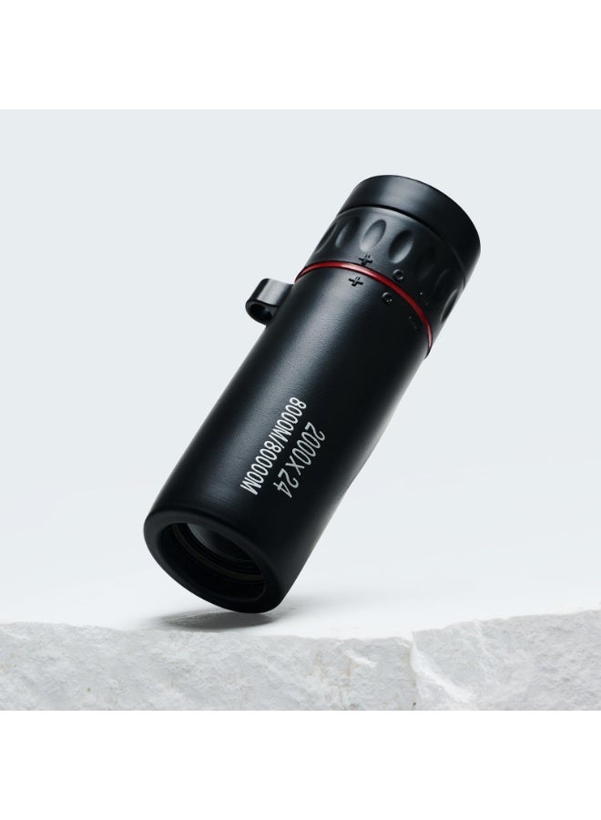 spa luxetique Mini Monocular Telescope Focusing Optical Binoculars Waterproof and Non-Slip Monoculars for Adults, Black - Image 2