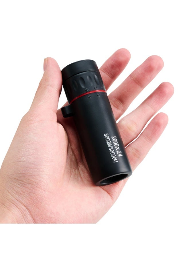 spa luxetique Mini Monocular Telescope Focusing Optical Binoculars Waterproof and Non-Slip Monoculars for Adults, Black - Image 3