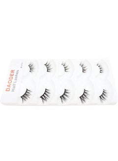 DAODER DAODER Eyelashes Half Lashes Natural Look Wispy Cat Eye Mink Lashes Flared Curly 15mm Fake Eye Lashes Extension Reusable Soft Light 3D False Eyelashes for Daily Wear 5 Pairs (8D Half Lashes Flared)  - Image 5