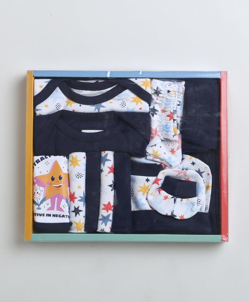 BUMZEE Navy & White Baby Boys Baby Gift Set Pack Of 13 Age - 0-3 Months (Peb9548-nbl.wht) - Image 2