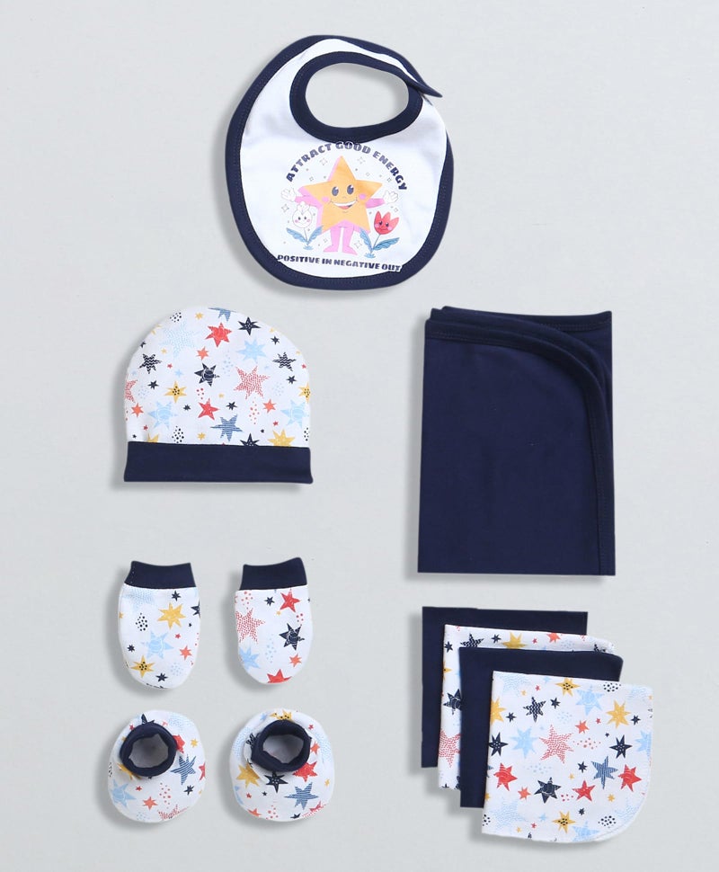 BUMZEE Navy & White Baby Boys Baby Gift Set Pack Of 13 Age - 0-3 Months (Peb9548-nbl.wht) - Image 4