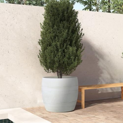 Olly & Rose Olly Rose Extra Large Plant Pot Patterned Aged Off White Garden Planter XL Flower Pot Outdoor Planter and Large Plant Pots Indoor D 44cm - Image 3