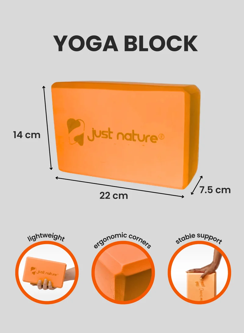 Just Nature Orange Orange Yoga Block  | Best Price UAE