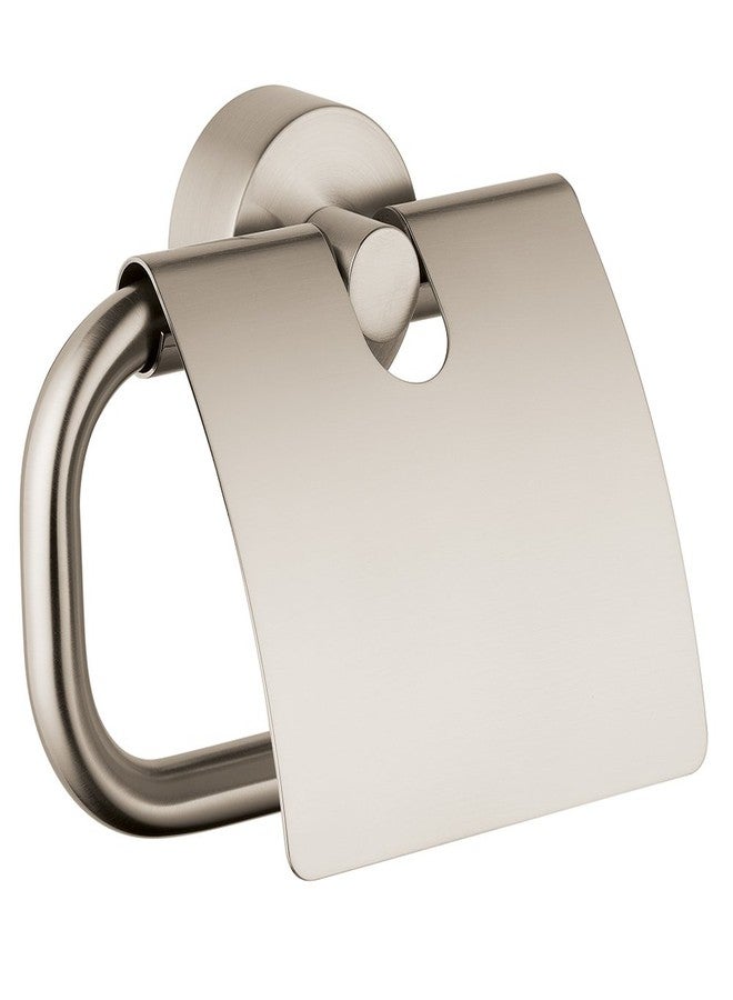 AXOR Hansgrohe HG41538820 Axor Uno Toilet Paper Holder with Cover, Brushed Nickel - Image 1