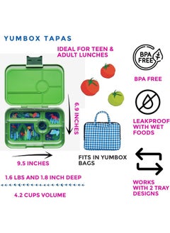 Yumbox Yumbox Tapas XL Lunch Box, 5 Compartment Bento Box for Adults and Teenagers, Divided Lunch Box, Leak-proof Separate Compartments  - Image 3