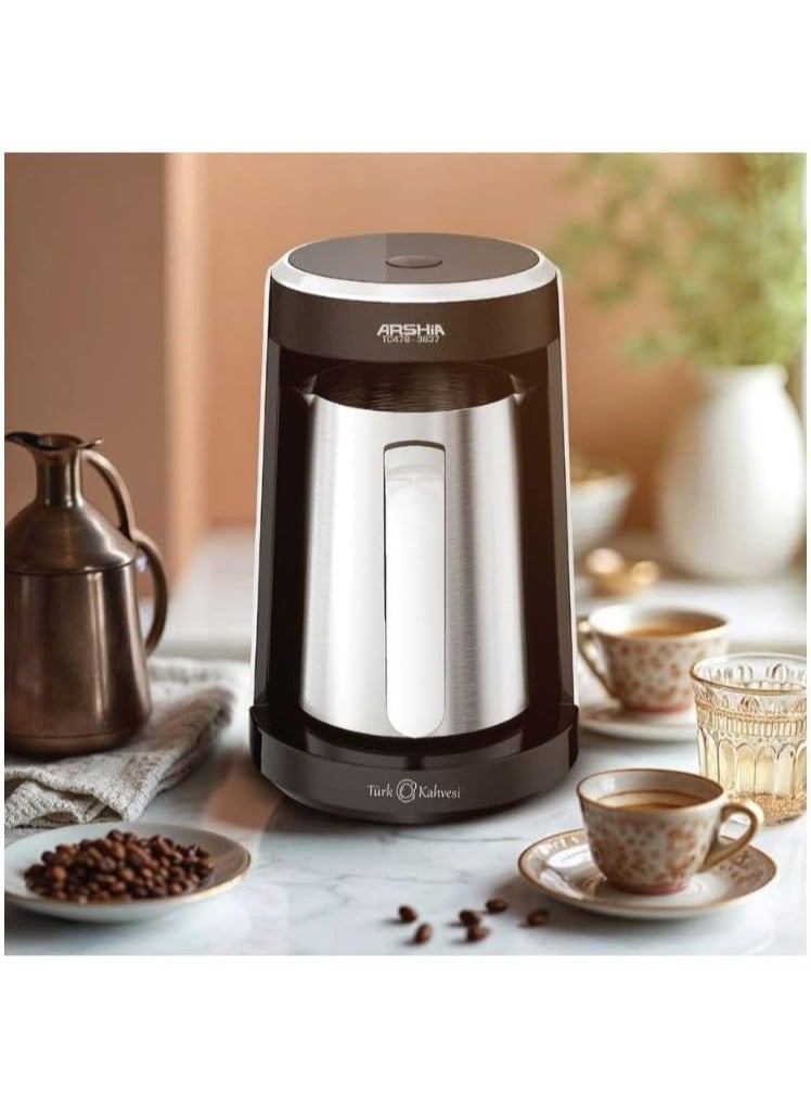 آرشيا ماكينة تحضير القهوة التركية من ارشيا 3 اكواب 480 واط لون اسود TC478-3637 - Image 4