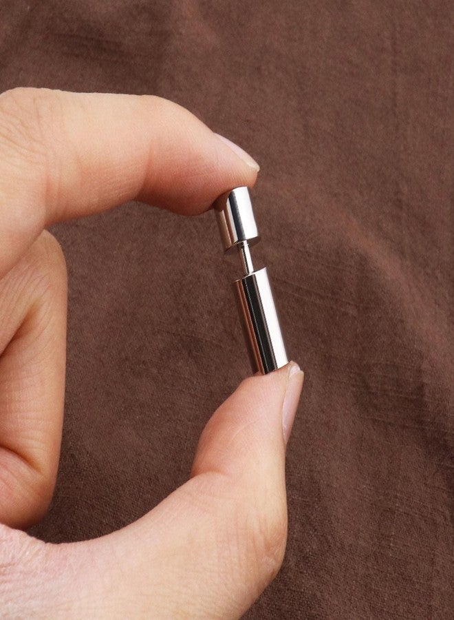 Create idea 30pcs Cord End Caps 3mm 4mm 6mm Copper Push Tube Clasps Bracelet End Clasp Jewelry Making Finding for Leather Rope Bracelet Necklace Silver - Image 5