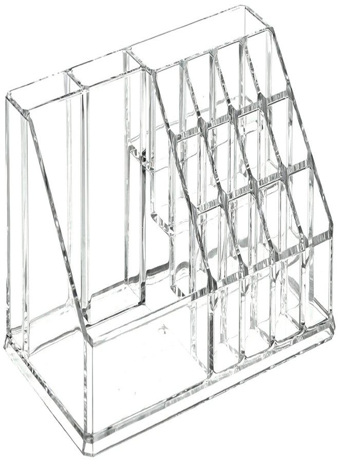 Sampton Acrylic Lipstick Organizer Makeup Holder and Cosmetics Storage Display with 16 Compartments for Brushes, Bottles - transparent - Image 1